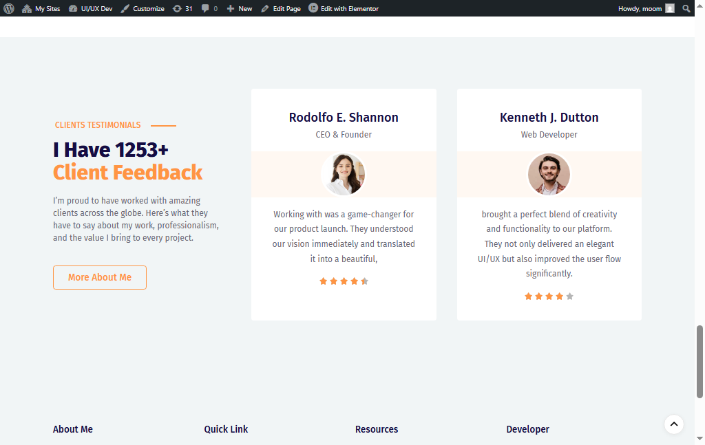 Project Screenshot 6 of a contact form